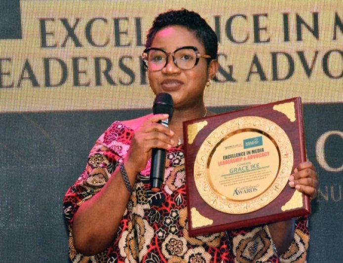 Comrade Grace Ike NUJ FCT Chair, receives Excellence in Media Leadership, Advocacy Award