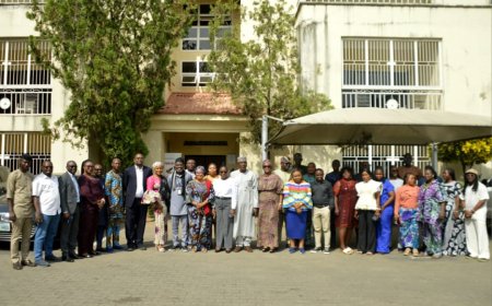 PTAD Executive Secretary, Tolulope Odunaiya, addresses pension correspondents and online editors during a one-day training workshop in Abuja.