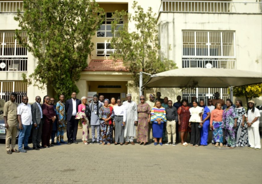 PTAD Executive Secretary, Tolulope Odunaiya, addresses pension correspondents and online editors during a one-day training workshop in Abuja.