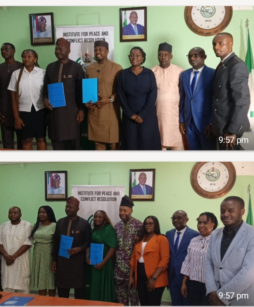 IPCR Signs Strategic MoUs with Five Organisations to Deepen Peacebuilding Efforts in Nigeria