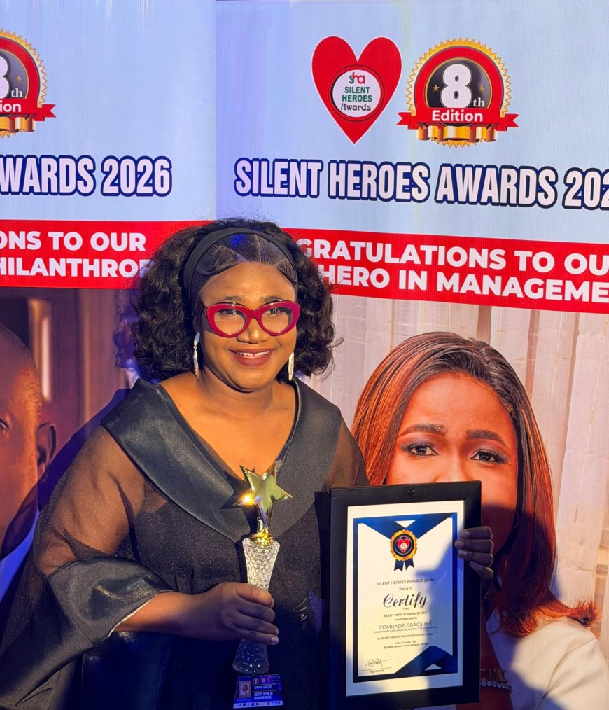 GRACE IKE, BAGS SILENT HERO IN MANAGEMENT AWARD