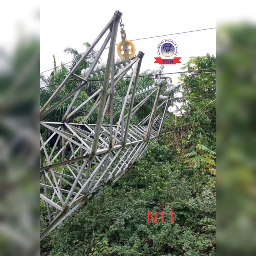 Five Transmission Towers Collapse on Ikot Abasi–Eket 132kV Line After Severe Vandalism