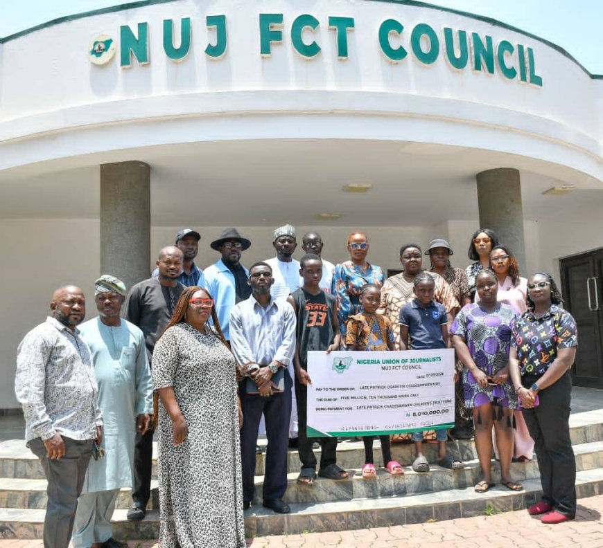 NUJ FCT Raises N5.01m Trust Fund for Late Chairman’s Children